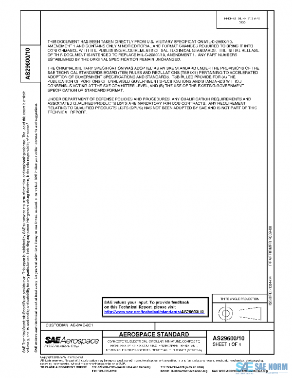 SAE AS29600/10 PDF