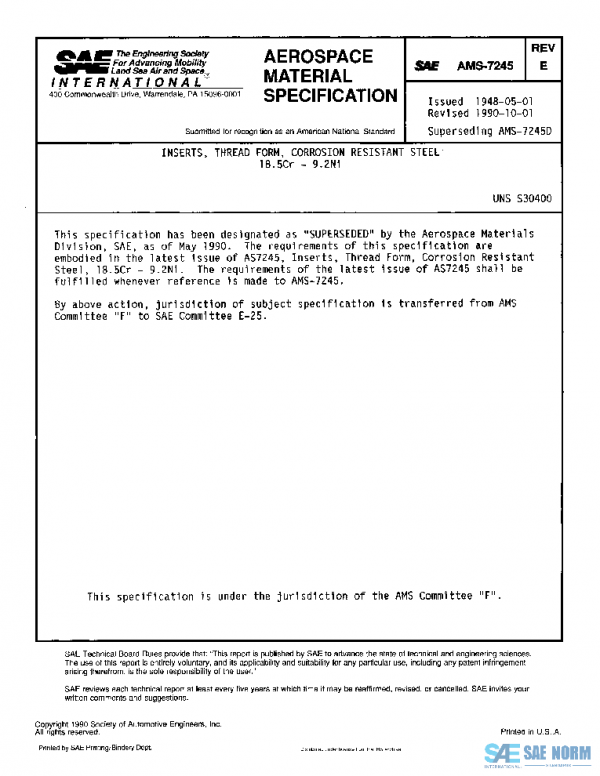 SAE AMS7245E PDF
