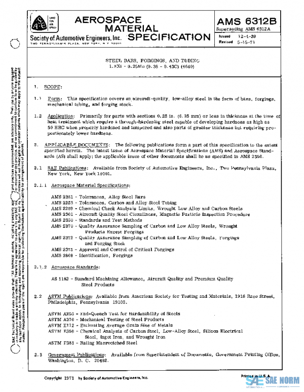 SAE AMS6312B PDF SAE AMS6312B PDF