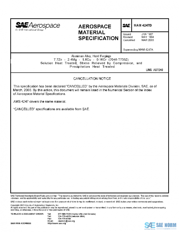 SAE MAM4247B PDF
