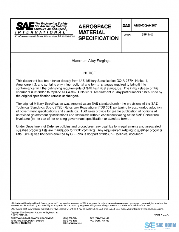 SAE AMSQQA367 PDF