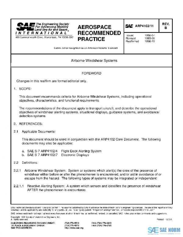 SAE ARP4102/11B PDF