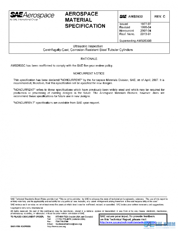 SAE AMS2633C PDF SAE AMS2633C PDF