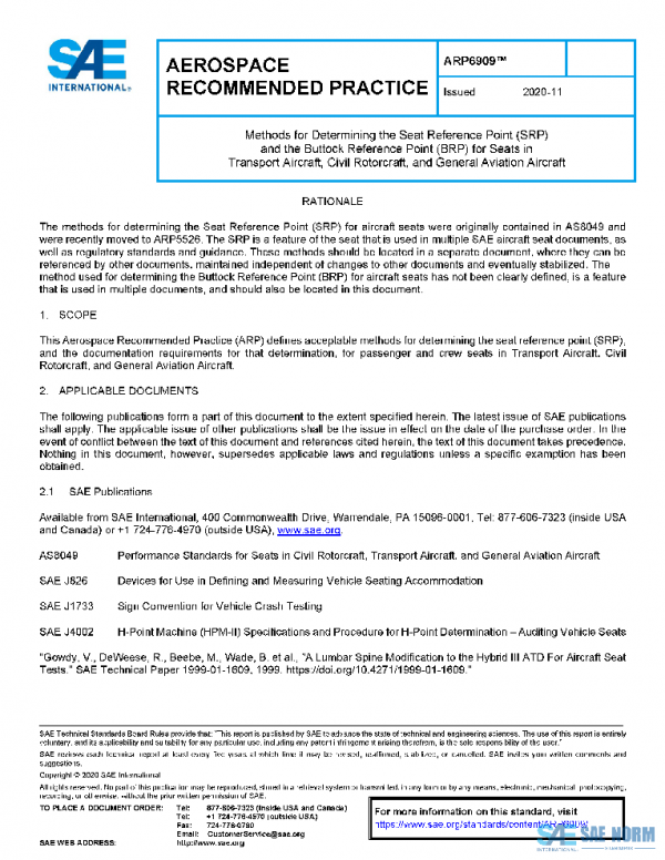 SAE ARP6909 PDF