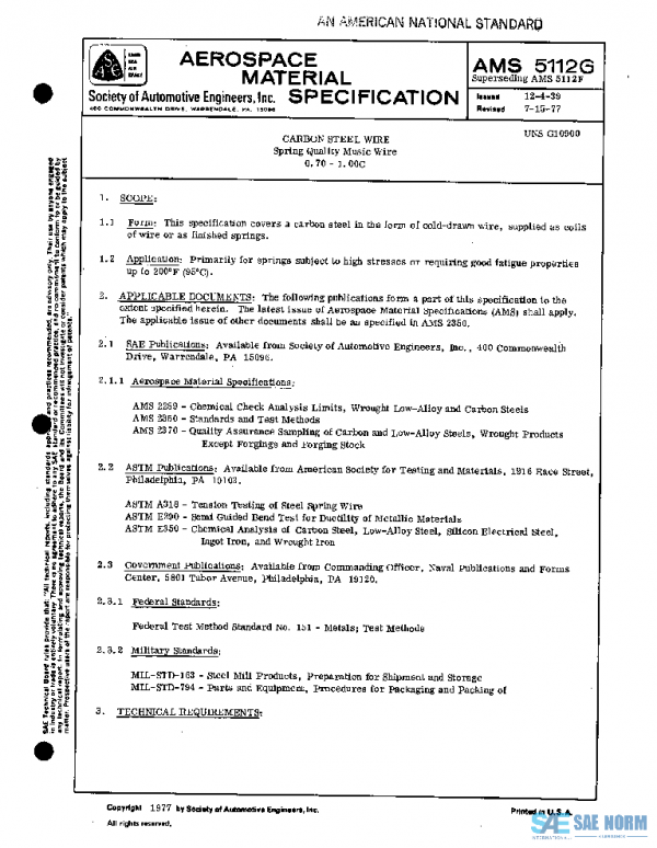 SAE AMS5112G PDF SAE AMS5112G PDF