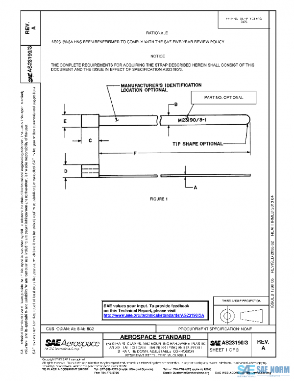 SAE AS23190/3A PDF