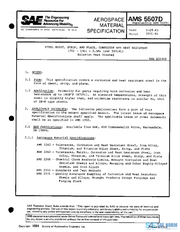 SAE AMS5507D PDF