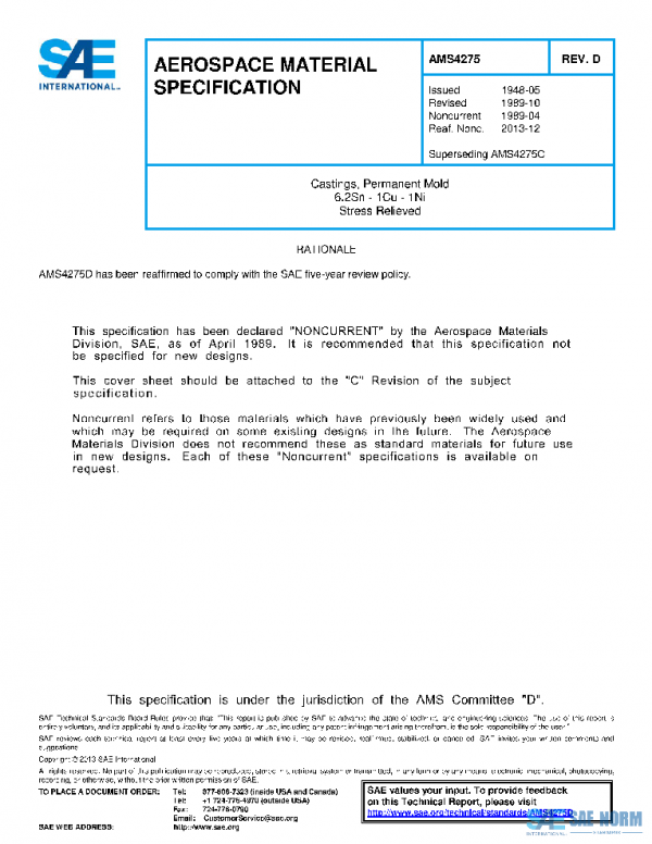 SAE AMS4275D PDF SAE AMS4275D PDF