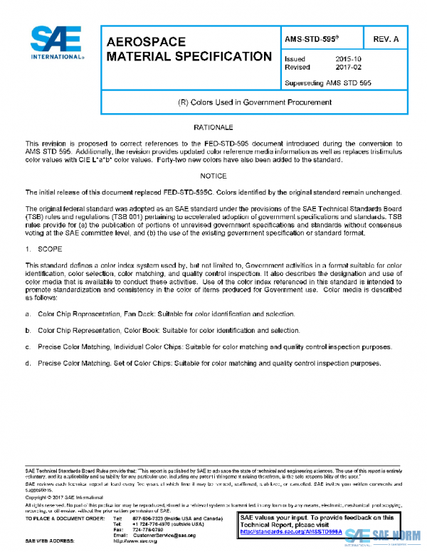 SAE AMSSTD595A PDF SAE AMSSTD595A PDF