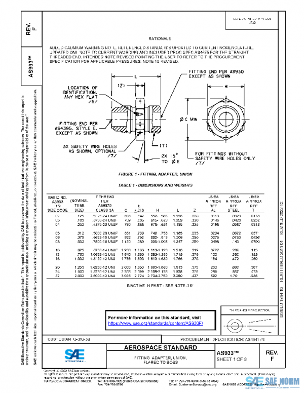 SAE AS933F PDF