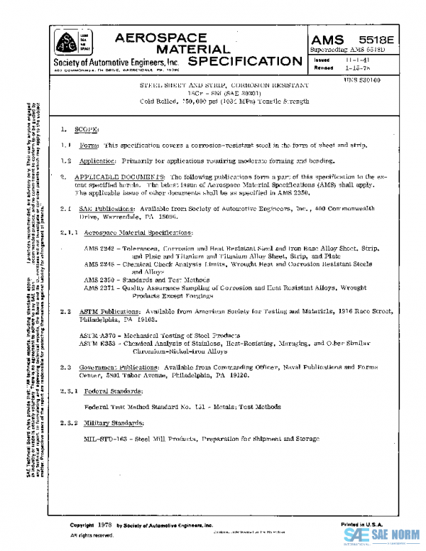 SAE AMS5518E PDF SAE AMS5518E PDF