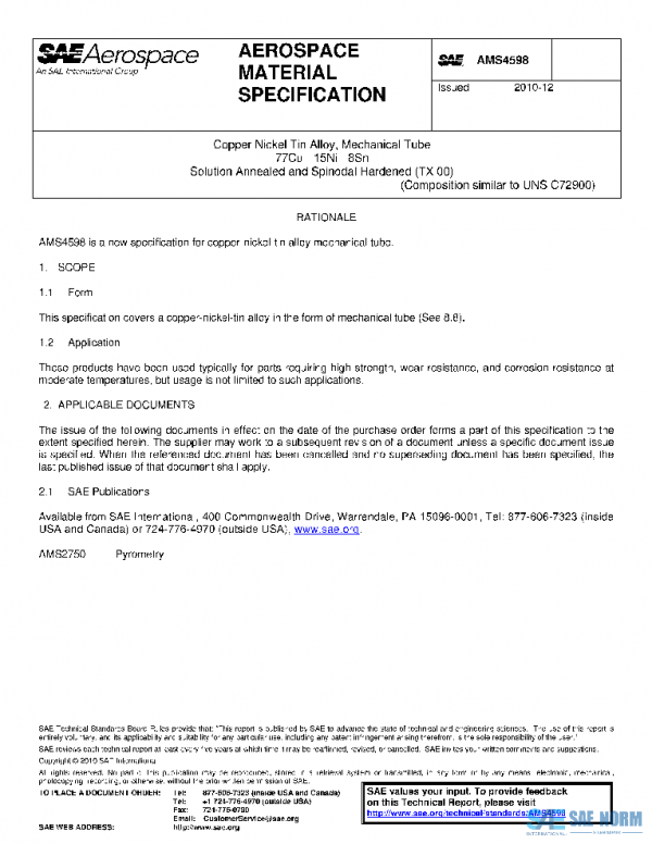 SAE AMS4598 PDF SAE AMS4598 PDF