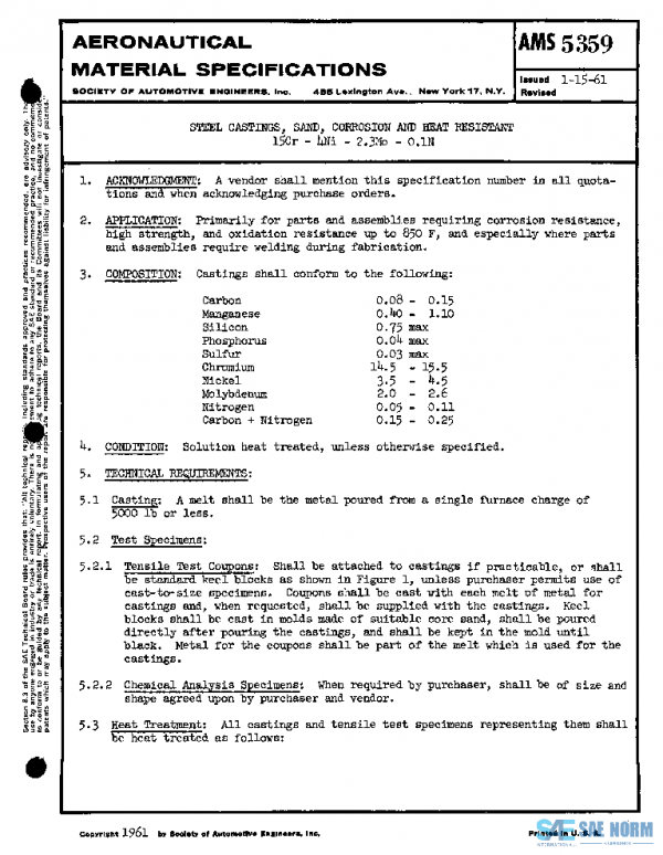 SAE AMS5359 PDF