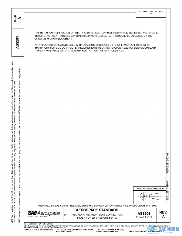 SAE AS9201A PDF SAE AS9201A PDF