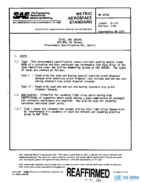 SAE MA3375A PDF SAE MA3375A PDF