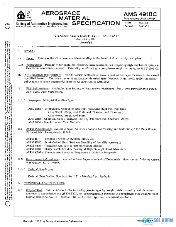 SAE AMS4918C PDF SAE AMS4918C PDF