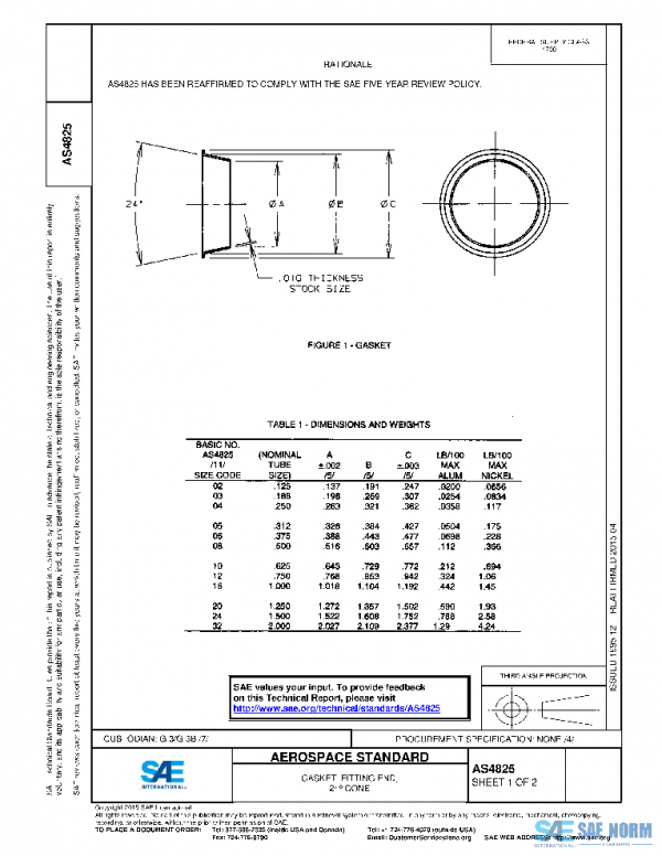 SAE AS4825 PDF SAE AS4825 PDF