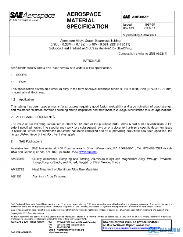 SAE AMS4068E PDF SAE AMS4068E PDF
