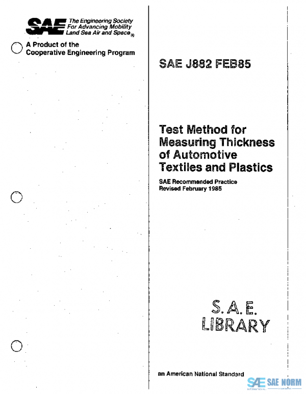 SAE J882_198502 PDF SAE J882_198502 PDF