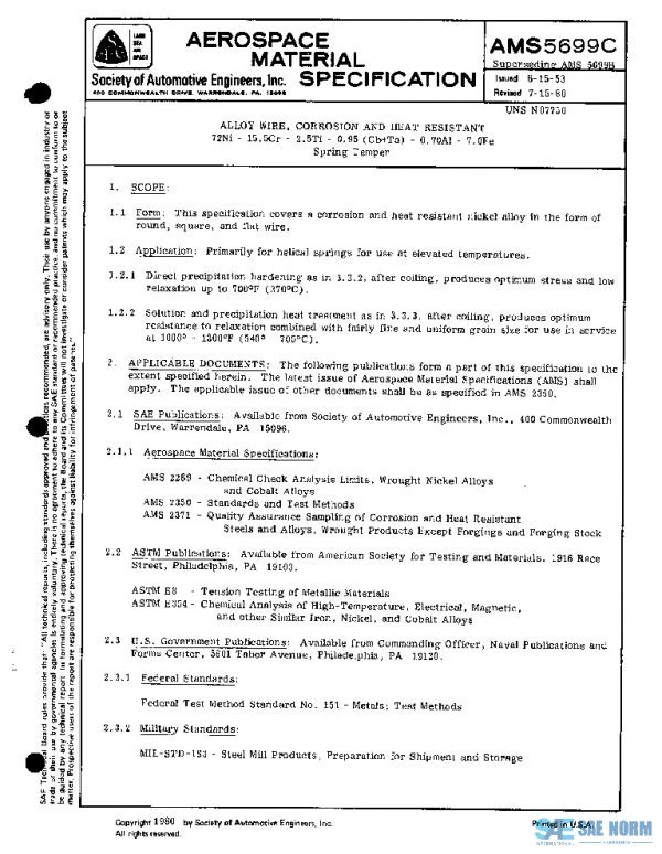 SAE AMS5699C PDF