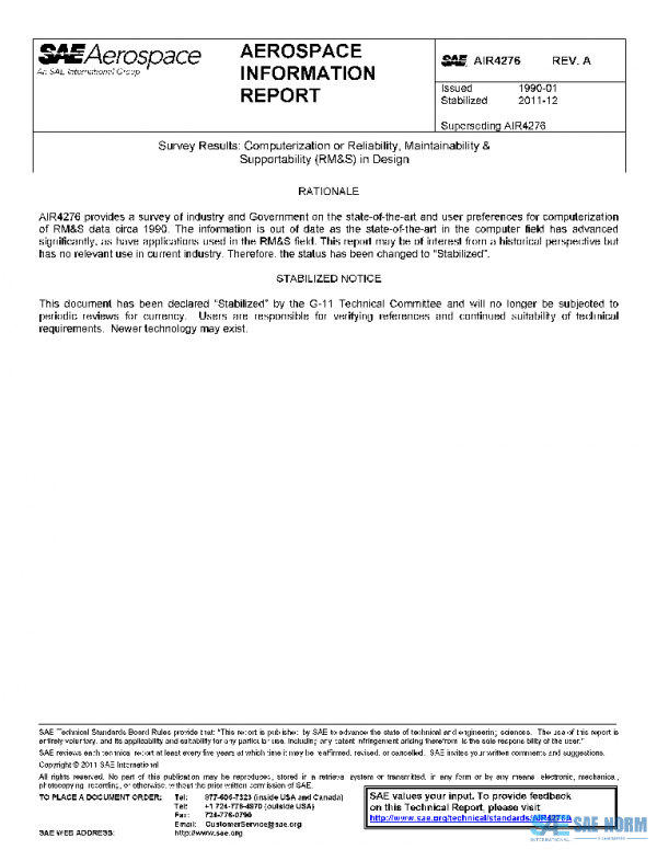 SAE AIR4276A PDF