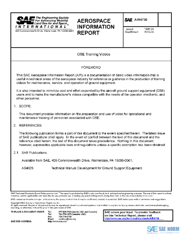 SAE AIR4730 PDF