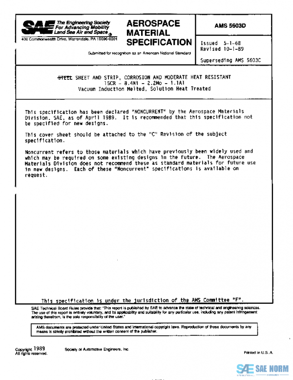 SAE AMS5603D PDF