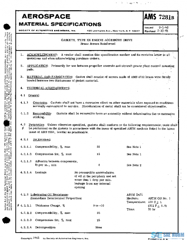 SAE AMS7281B PDF SAE AMS7281B PDF