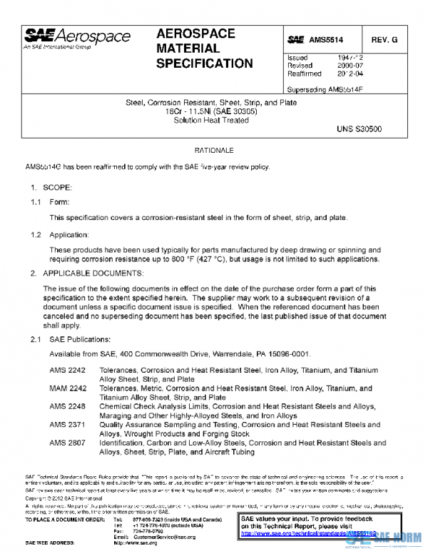 SAE AMS5514G PDF
