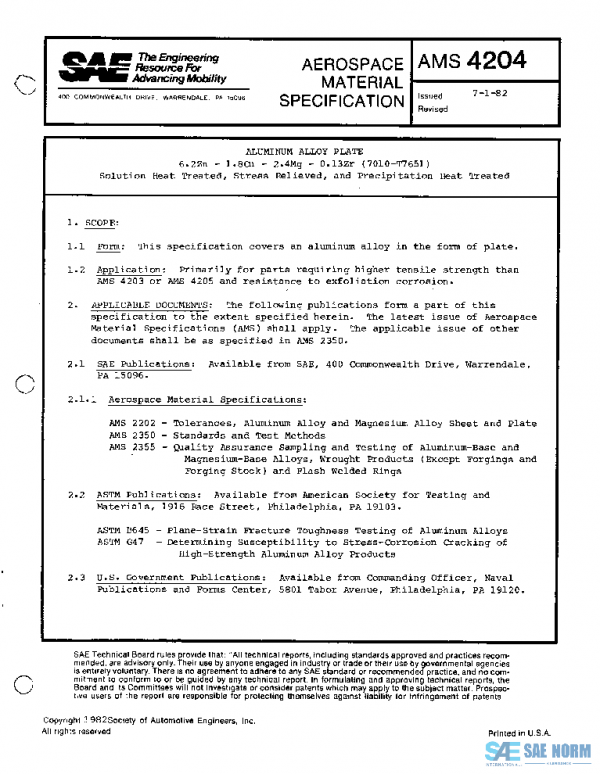 SAE AMS4204 PDF SAE AMS4204 PDF