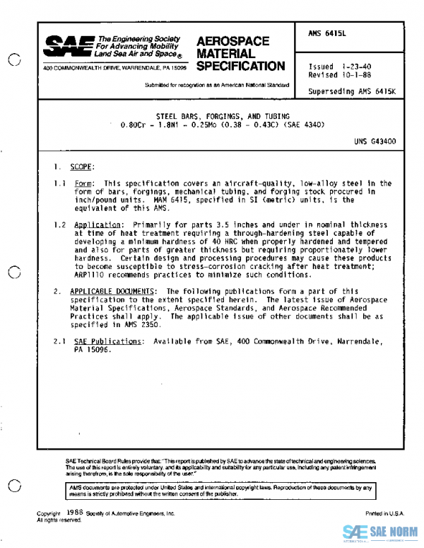 SAE AMS6415L PDF SAE AMS6415L PDF