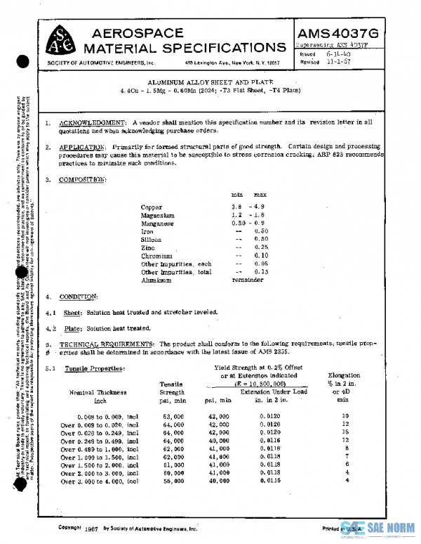 SAE AMS4037G PDF SAE AMS4037G PDF