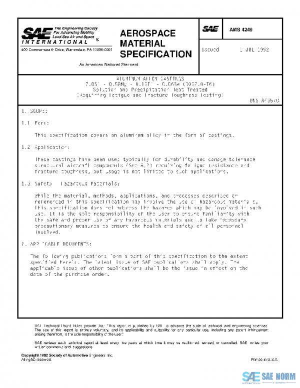 SAE AMS4249 PDF