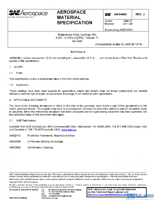SAE AMS4490J PDF