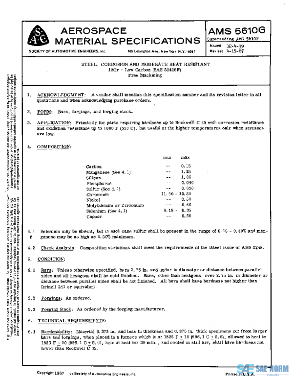 SAE AMS5610G PDF