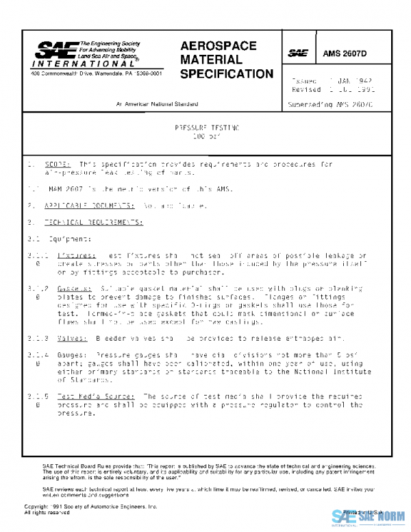 SAE AMS2607D PDF SAE AMS2607D PDF