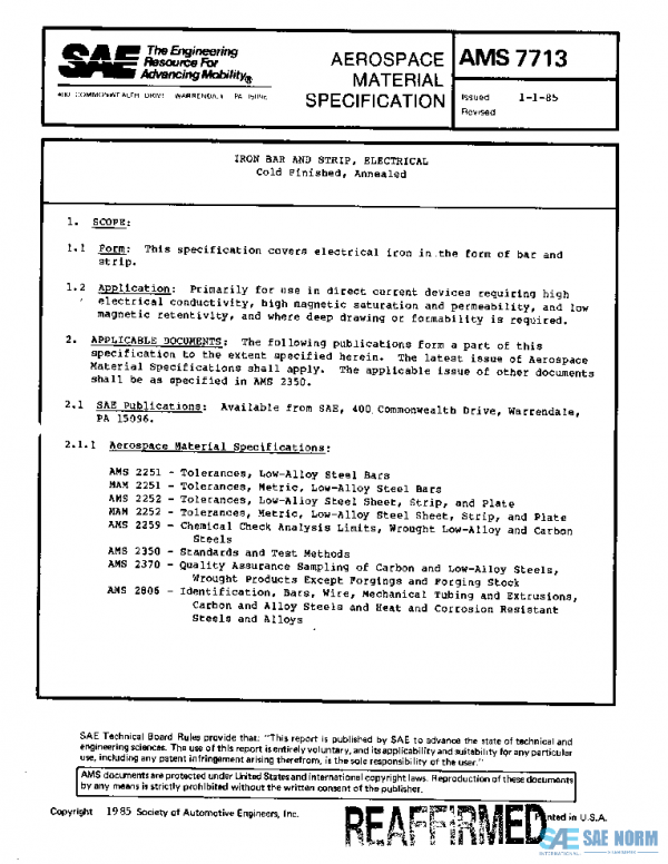 SAE AMS7713 PDF SAE AMS7713 PDF