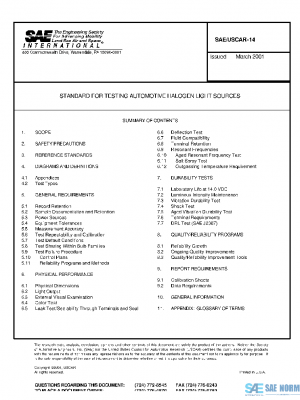 SAE USCAR14 PDF