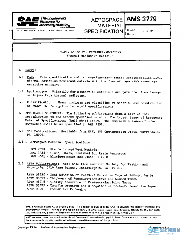 SAE AMS3779 PDF SAE AMS3779 PDF