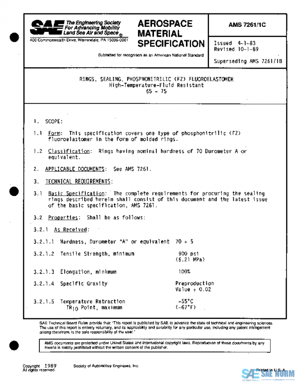 SAE AMS7261/1C PDF
