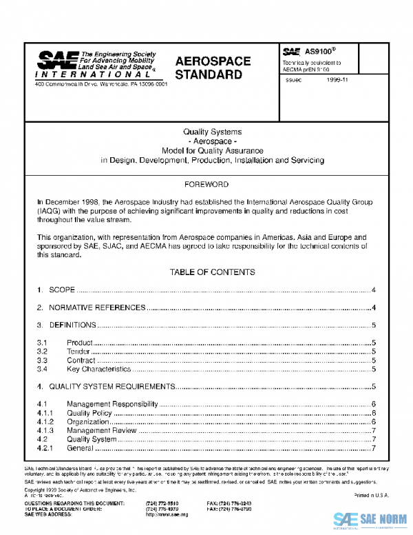 SAE AS9100 PDF