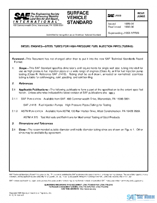 SAE J1958_199506 PDF SAE J1958_199506 PDF