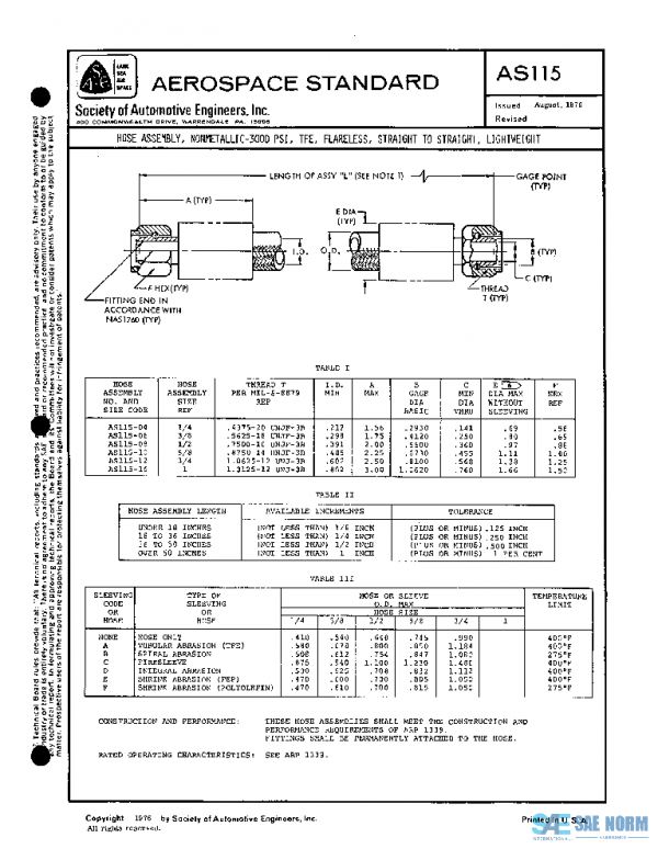 SAE AS115 PDF SAE AS115 PDF