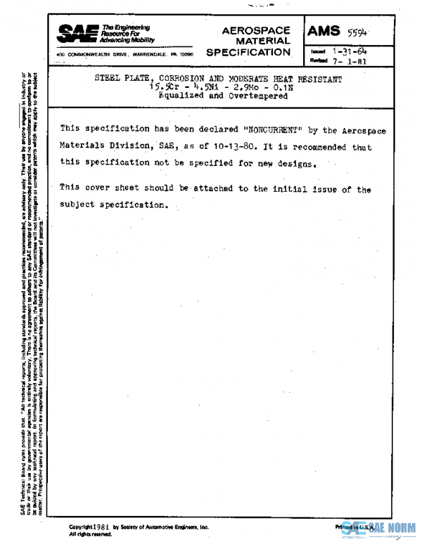SAE AMS5594 PDF SAE AMS5594 PDF