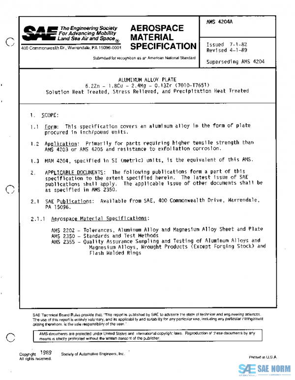 SAE AMS4204A PDF