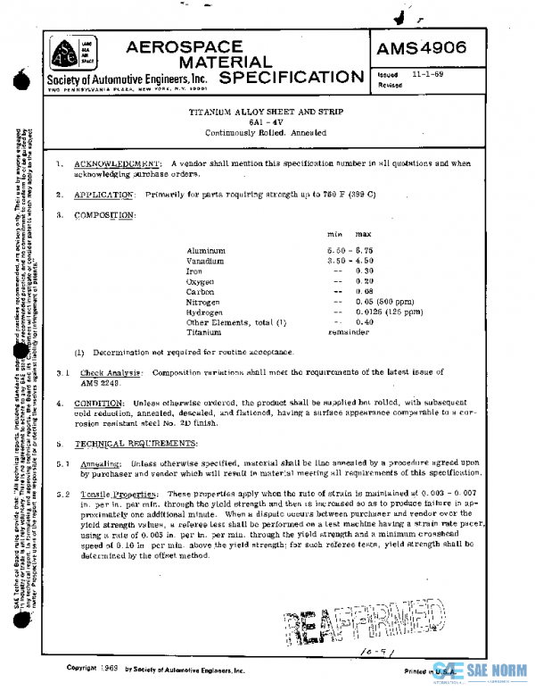 SAE AMS4906 PDF