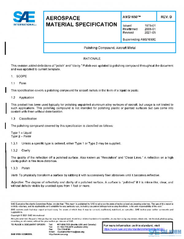 SAE AMS1650D PDF