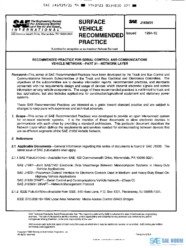 SAE J1939/31_199412 PDF