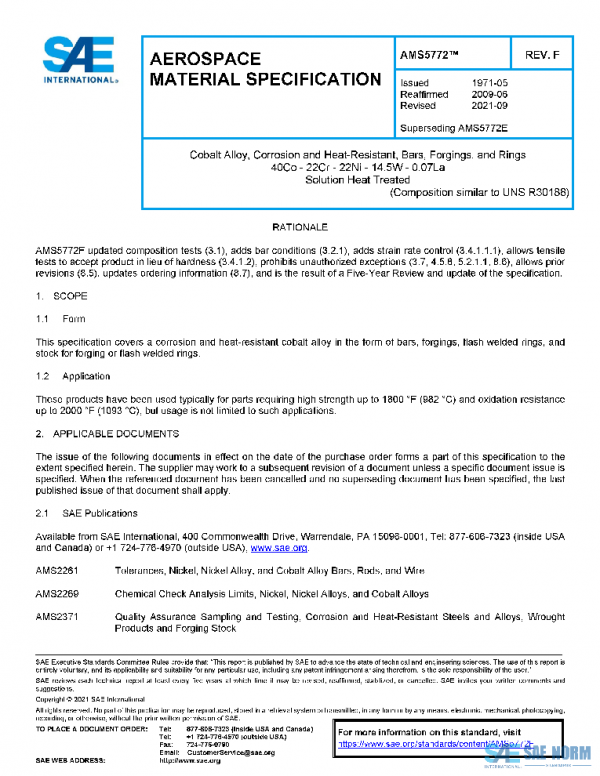 SAE AMS5772F PDF SAE AMS5772F PDF