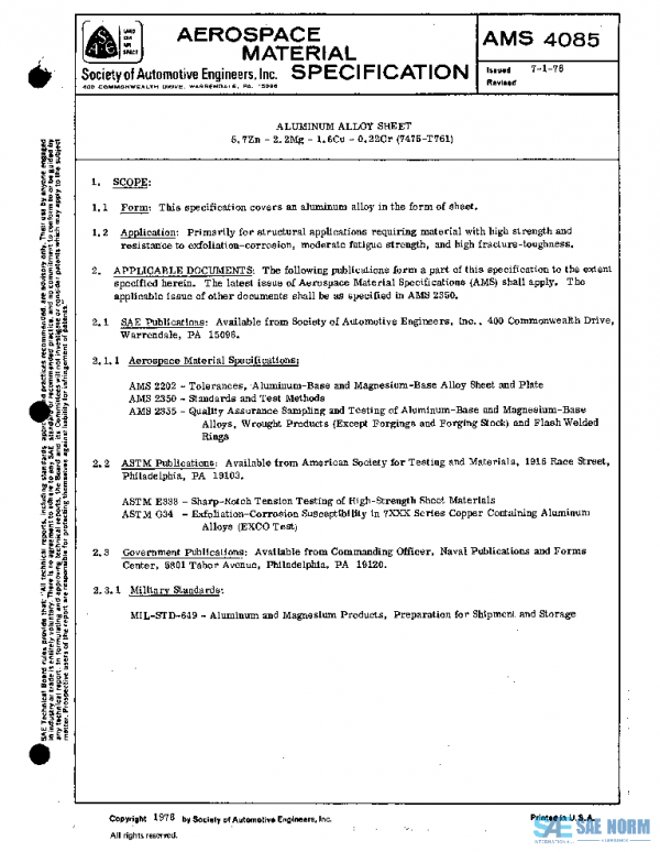 SAE AMS4085 PDF